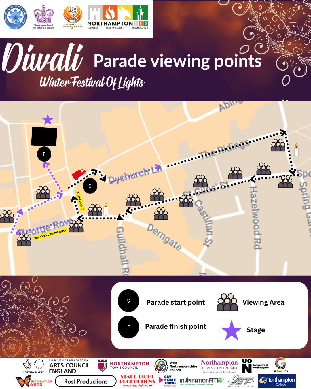 Diwali Parade Route